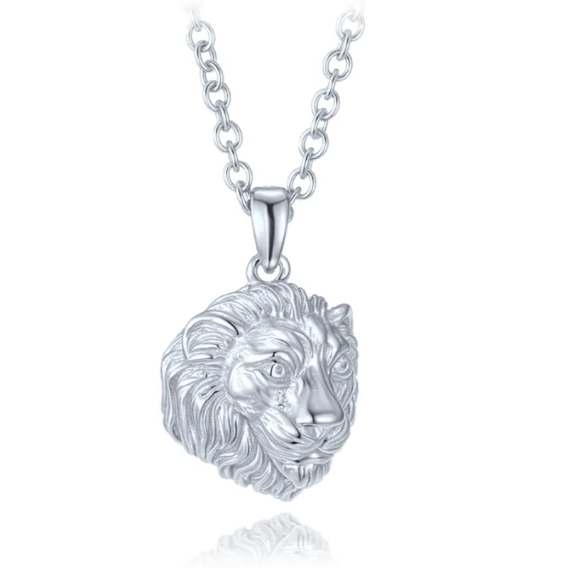 Strieborný náhrdelník s levom MINET JMAN0651SN50
