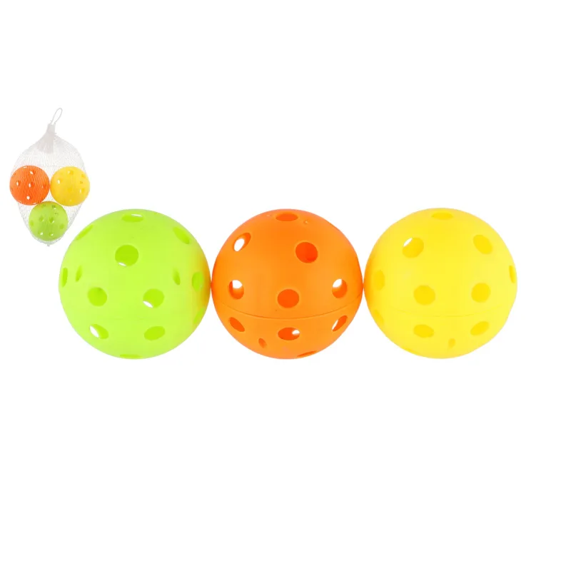 Teddies Loptička florbalová 3ks plast 7cm v sieťke