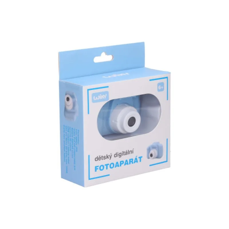 Dětský digitální fotoaparát modrý, foto 48Mpx, video Full HD