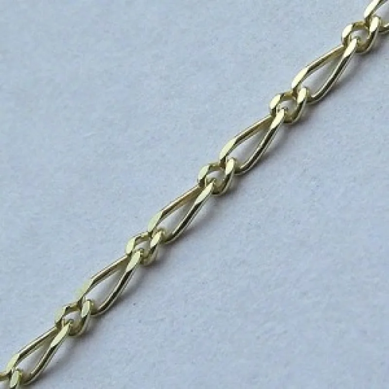 Zlatý řetízek figaro 1/1 - žluté zlato KA FIG/035/1+1, 45, 1.55 g