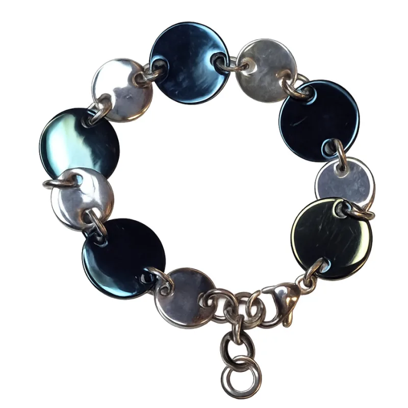 Náramok z chirurgickej ocele a keramiky MEUCCI DB327