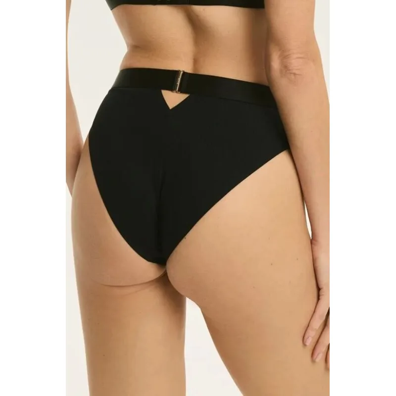 Vyššie bezšvové nohavičky Bianco čierne M