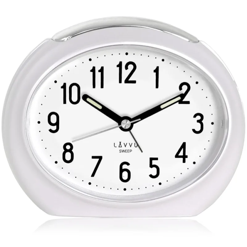 Biely budík SWEEP - 3 ROKY ZÁRUKY! LAVVU LAS3050