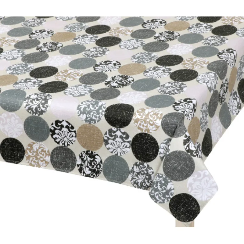 Bellatex Ubrus BERTA - Koule šedá, bílá, béžová - 120x140 cm