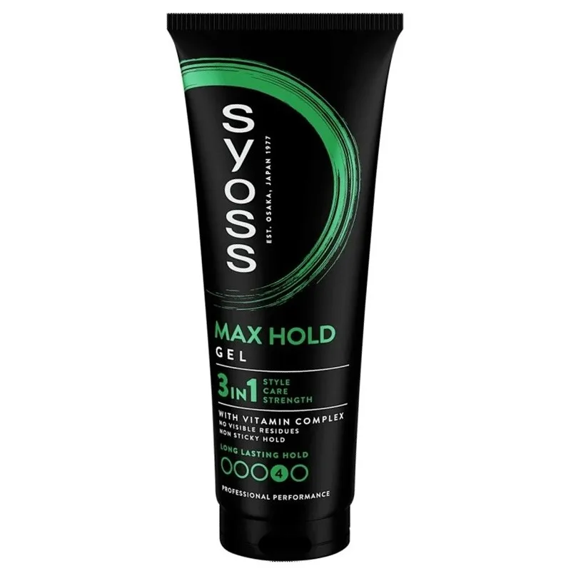 SYOSS Professional MAX HOLD Gel 3in1 - pre extra silnú fixáciu vlasov 250ml