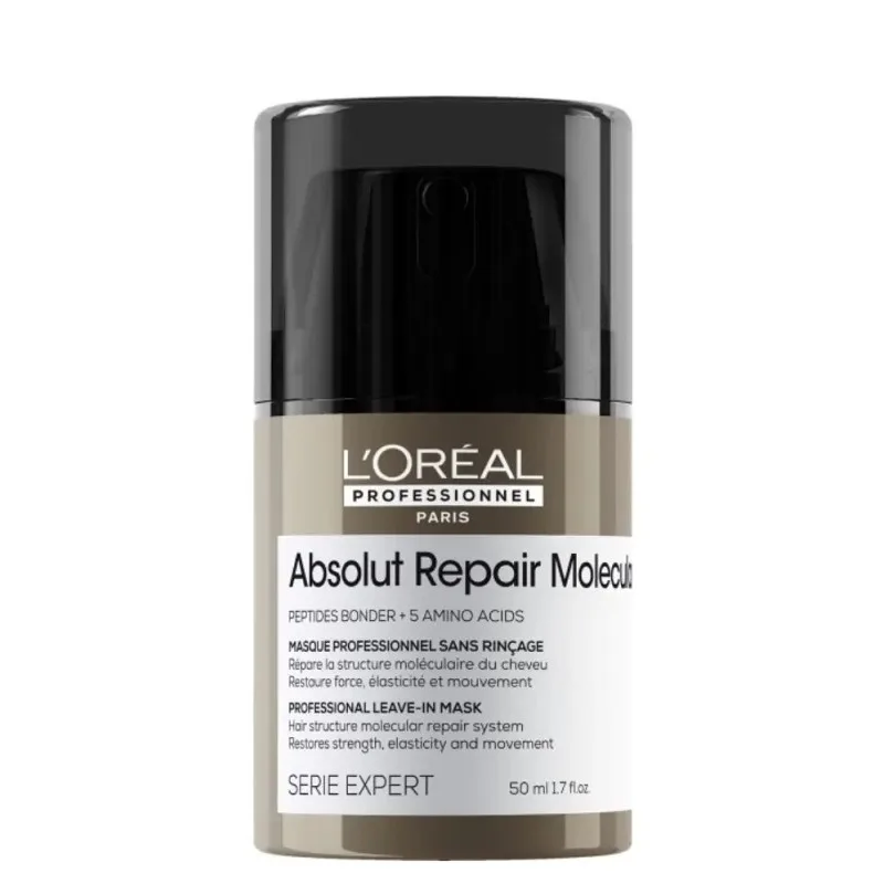 LOREAL Absolut Repair Molecular Leave-In Mask 50ml - bezoplach maska pre velmi poškodené vlasy