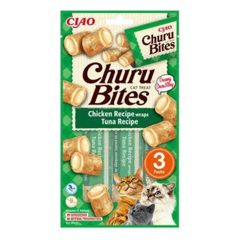 INABA FOODS Pamlsok Inaba Churu Bites cat kura s tuniakom 360g