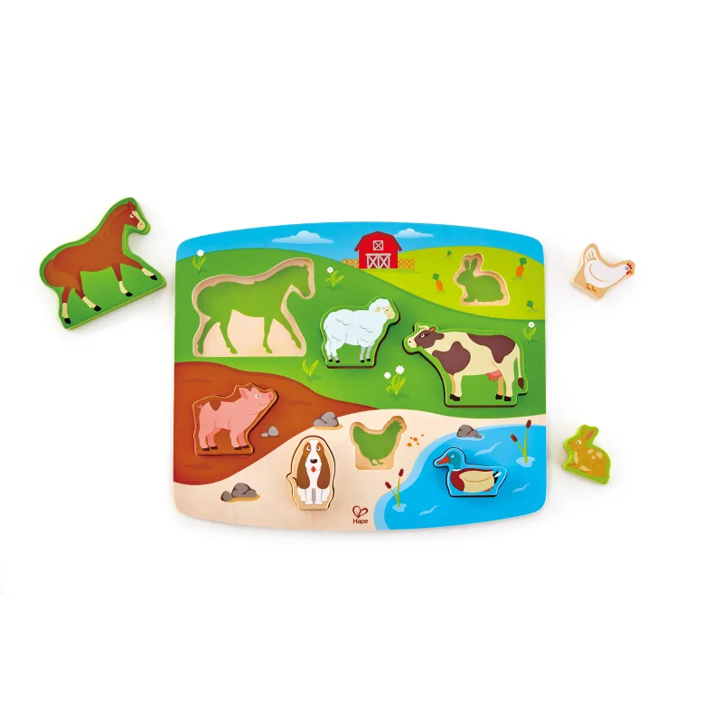 Hape Puzzle - Poľnohospodárske zvieratká