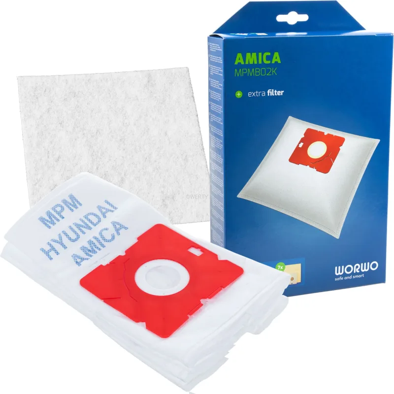 Worwo MPMB02K - vrecká pre vysávače Amica, AEG, Beko - 4ks + filter