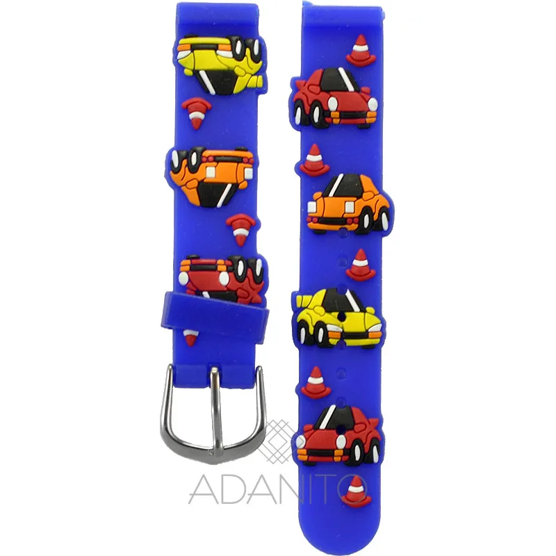 Detský plastový remienok na hodinky 14 mm modrý ADANITO 110AR10W14