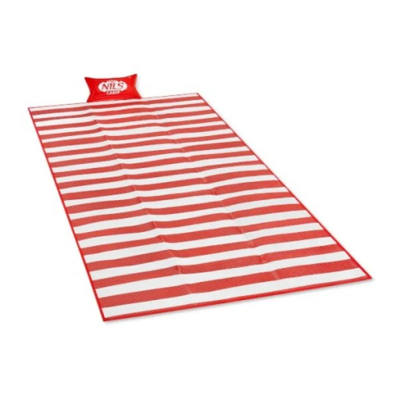 Nils Plážová deka Camp, Červená 179x89 cm