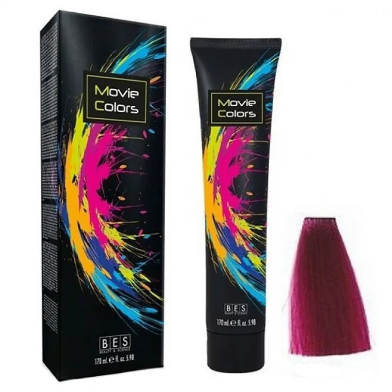 BES Movie Colors Magenta - gélová farba na vlasy bez amoniaku 170ml - fialovo červená