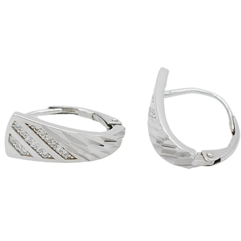 Strieborné náušnice so zirkónmi JVD SVLE2230XJ6BI00