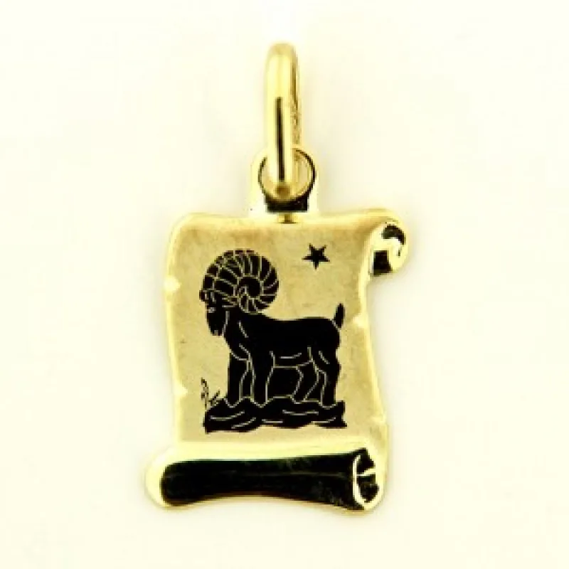 Prívesok mesačné znamenie zo žltého zlata KA 30.10.014 BERAN-4, 0.4 g, 0.40 g