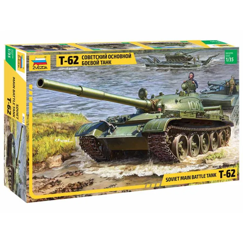 Zvezda Model Kit tank 3622 - T-62 Soviet Main Battle Tank (1:35)