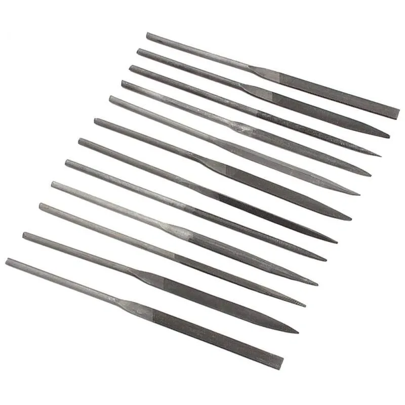 Sada jemných pilníkov bez rukoväte, 12-dielna