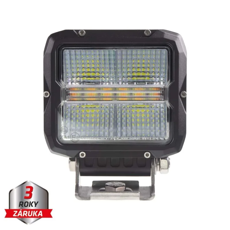 LED světlo obdélníkové bílé/oranžové/poziční, 60W, 105x117mm, ECE R65 wl-463wo