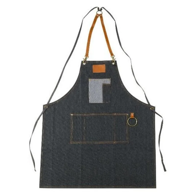 SIBEL BARBURYS Macho Holičská zástera Denim Apron - modrá