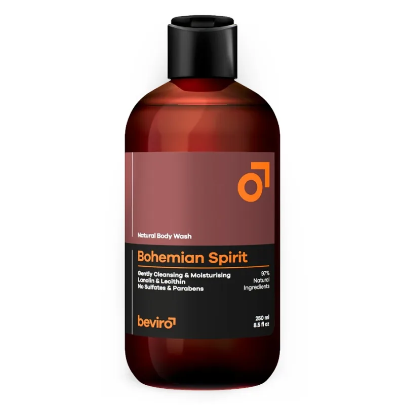 Sprchový gél pre mužov BEVIRO Natural body wash Bohemian spirit 250 ml