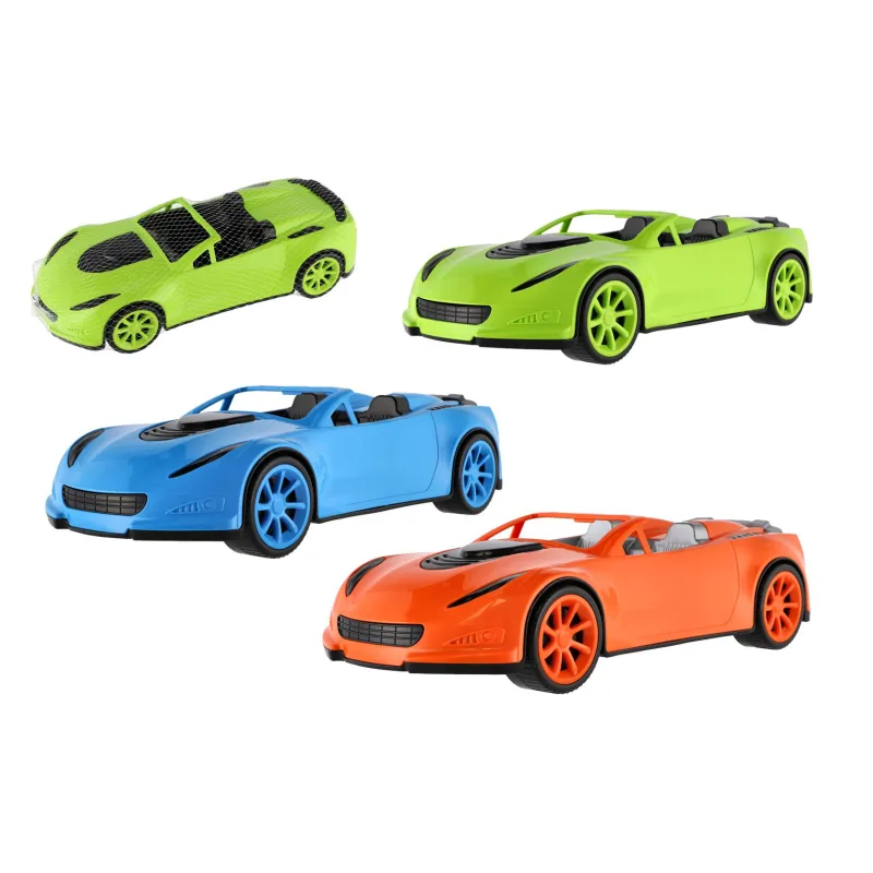 Teddies Auto športové plastové 16x38cm na voľný chod 3 farby v sieťke