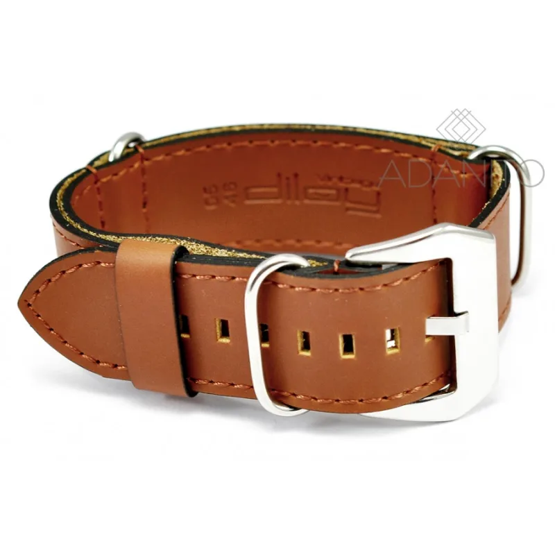 Kožený Nato remienok na hodinky DILOY 385.24.8