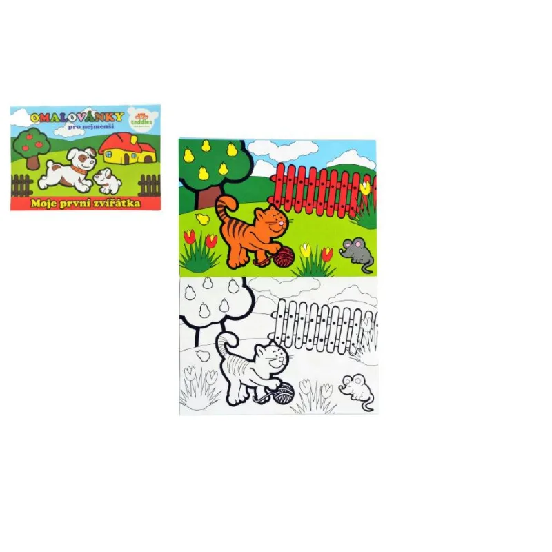 Teddies Omaľovánky Moje prvé zvieratká 21x14,5cm MPZ