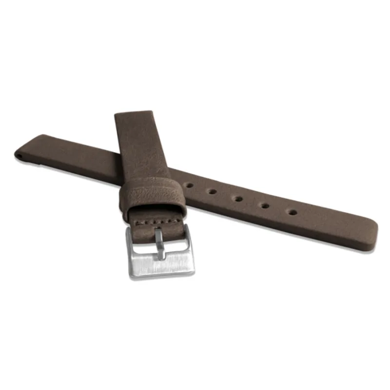 Tmavohnedý hladký remienok PLAIN z luxusnej kože TOP GRAIN - 8 LAVVU LSCUC08