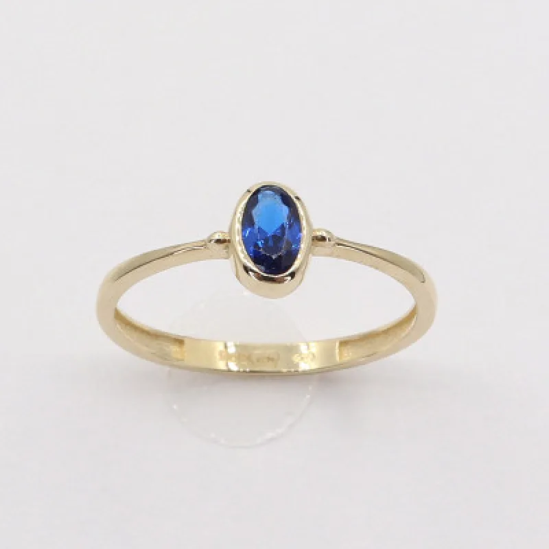 Zlatý prsteň so zirkónmi KA Y563BL, 50, 0.80 g