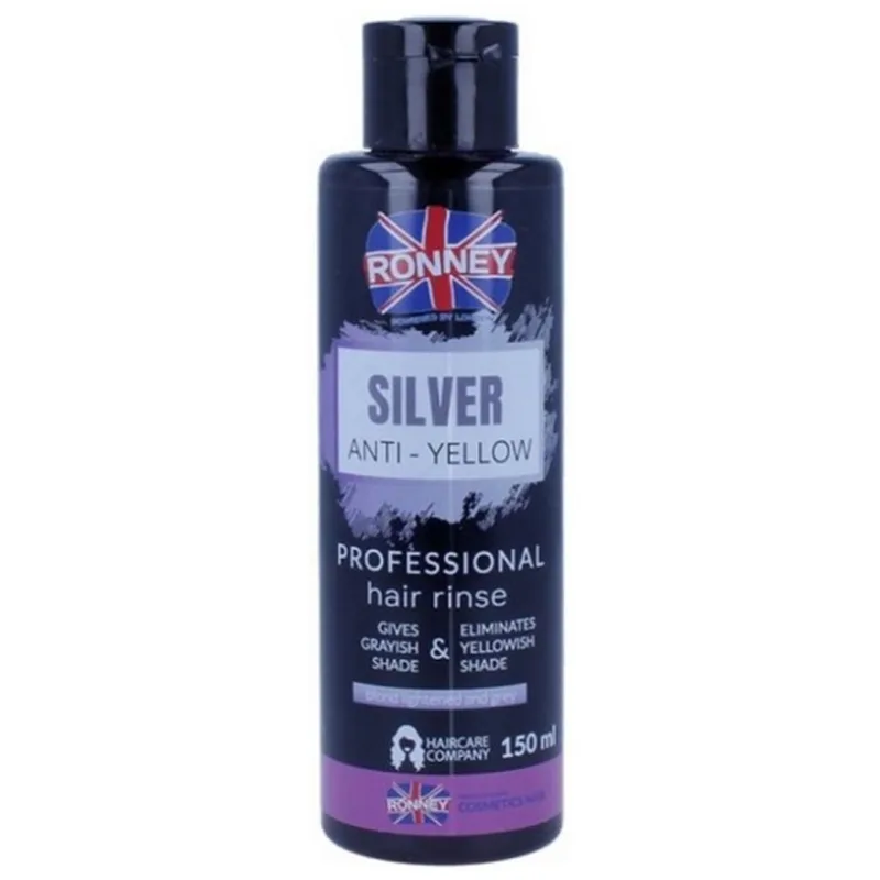 RONNEY Silver Anti-Yellow Hair Rinse 150ml - preliv proti žltému nádychu vlasov