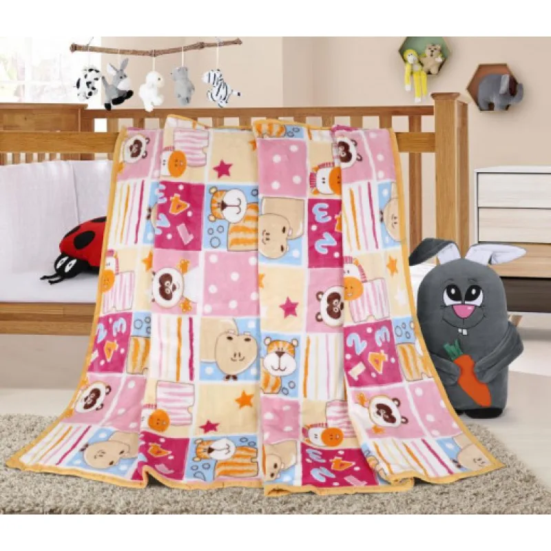 Bellatex ELLA dětská přikrývka Růžový patchwork - 100x155 cm