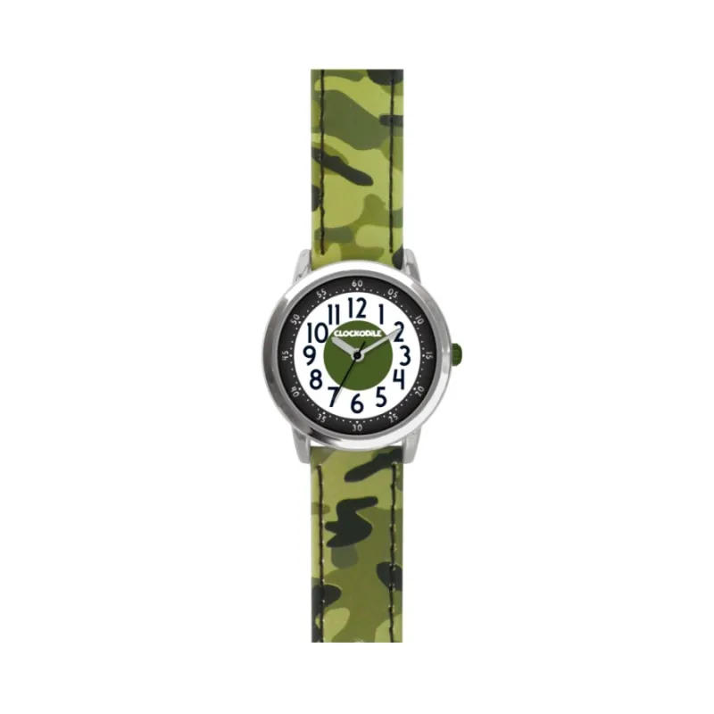 Svietiace zelené chlapčenské hodinky Army CLOCKODILE CWB0031