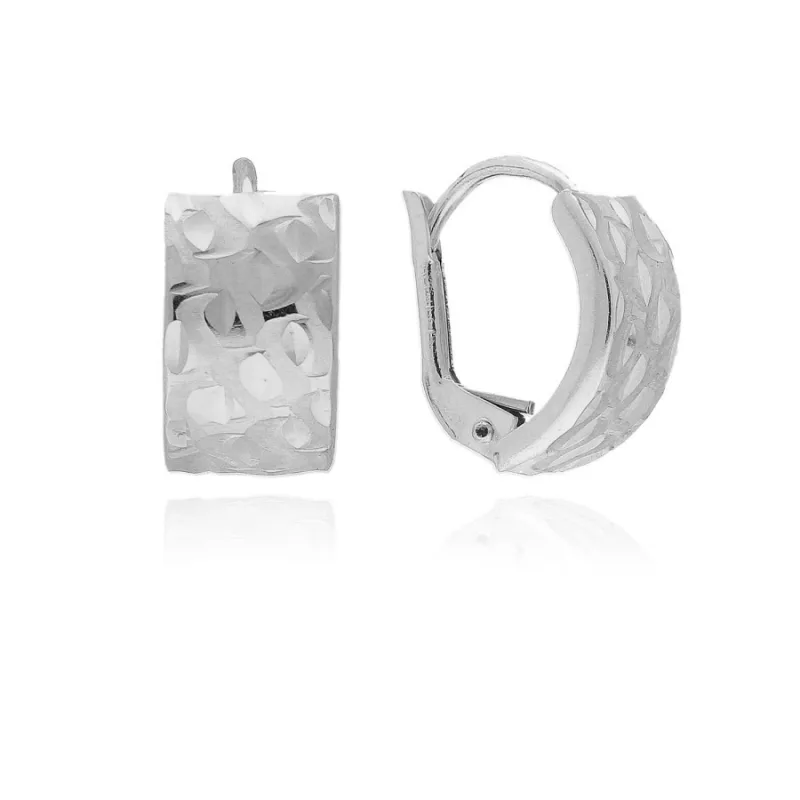 Zlaté náušnice z bieleho zlata MOISS EA001066