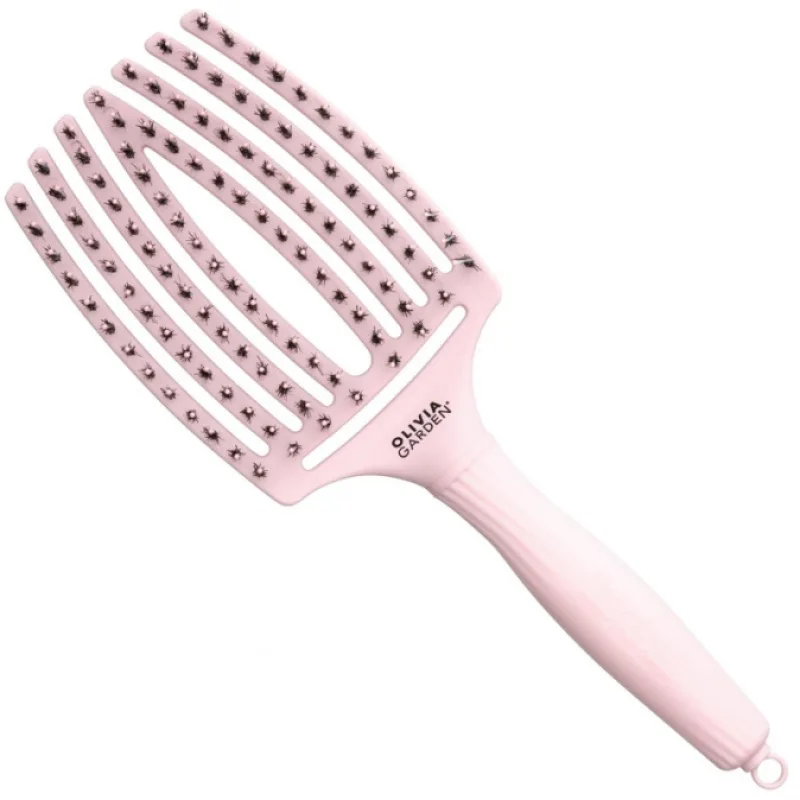 OLIVIA GARDEN FB1PC-PL Fingerbrush Large Pastel Pink - Profesionálna kefa s diviačími štetinami