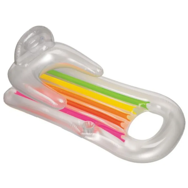 Intex 58802 Léhátko s opěradlem, Transparentní 157x89 cm