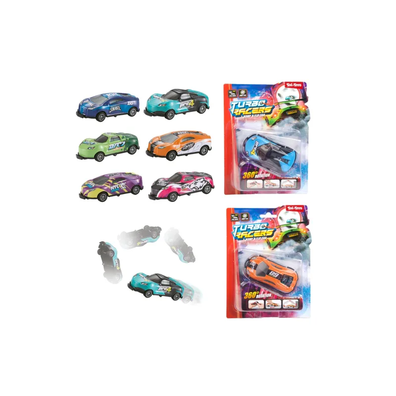 Teddies Auto závodný prevracací plast 9cm na spätné natiahnutie mix farieb na karte