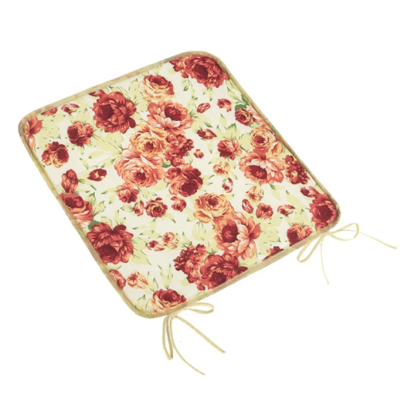 Bellatex Sedák BERTA hladký, Pivoňka růžová, zelená - 40x40cm