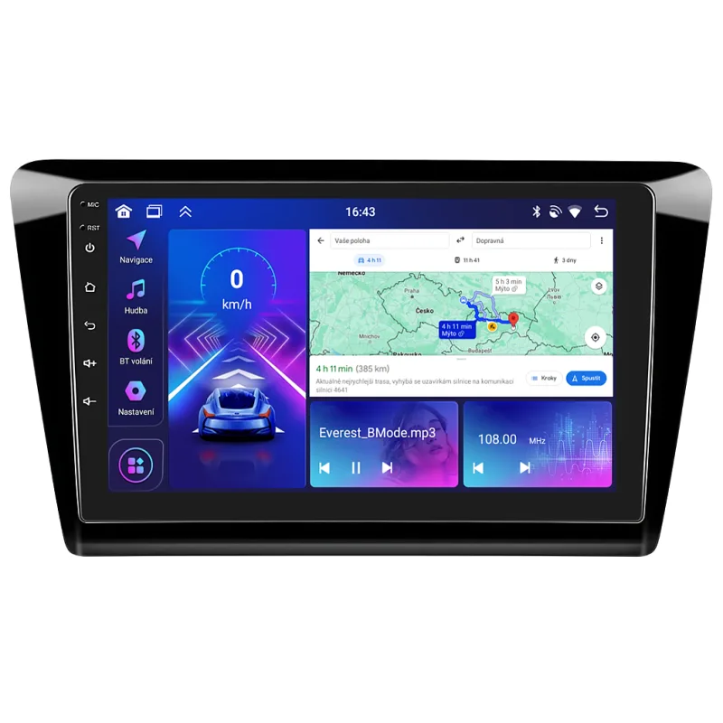 Bmode 2DIN autorádio BEV60 Android, Škoda Rapid B482