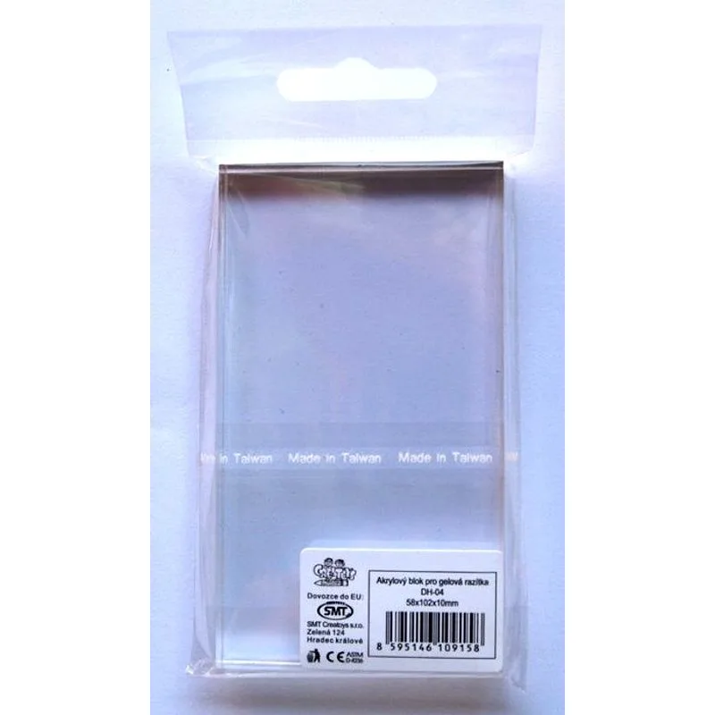 Akrylový blok na razítkování 10 x 6 x 1 cm