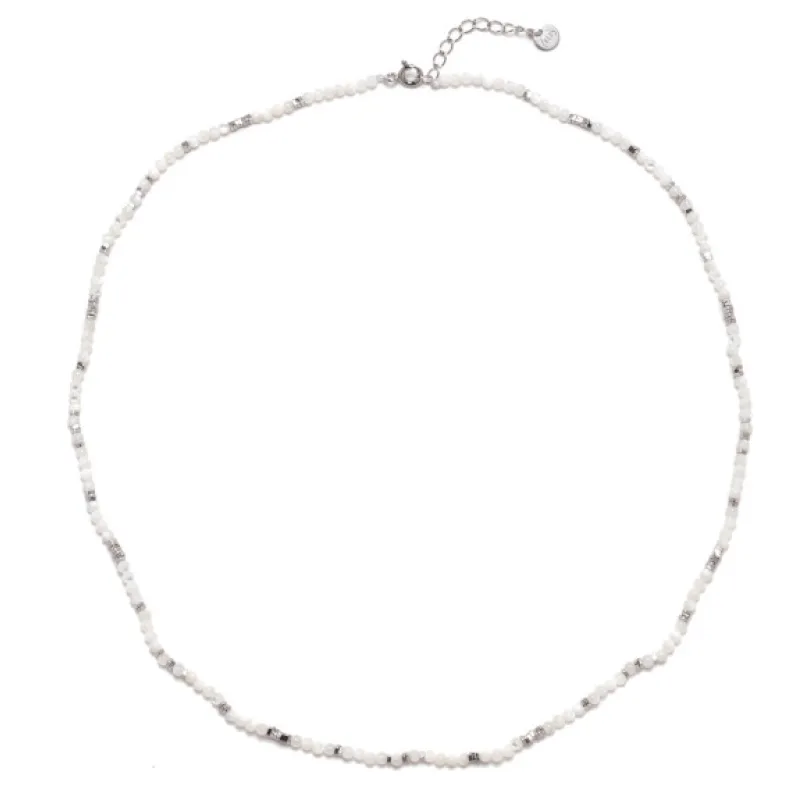 Strieborný náhrdelník perleť AURA XNA11