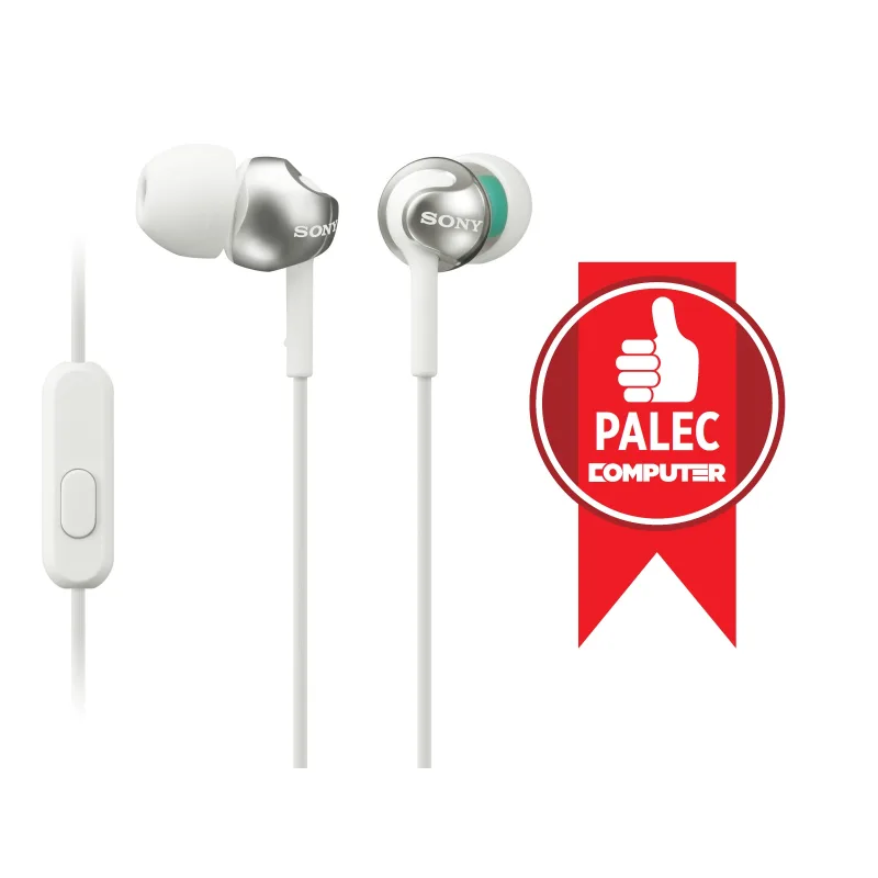 SONY sluchátka MDR-EX110AP, handsfree, bílé MDREX110APW.CE7