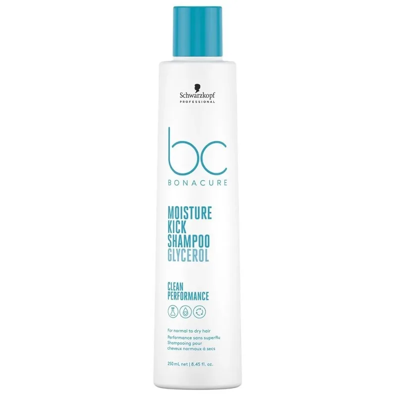 SCHWARZKOPF BC Moisture Kick Shampoo 250ml - šampón pre suché vlnité a trvalené vlasy