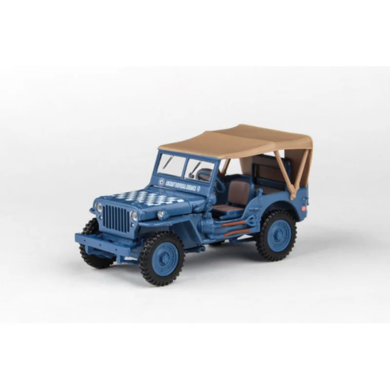 Cararama Ton Military Vehicle Blue With Sandy Soft Top 1:43