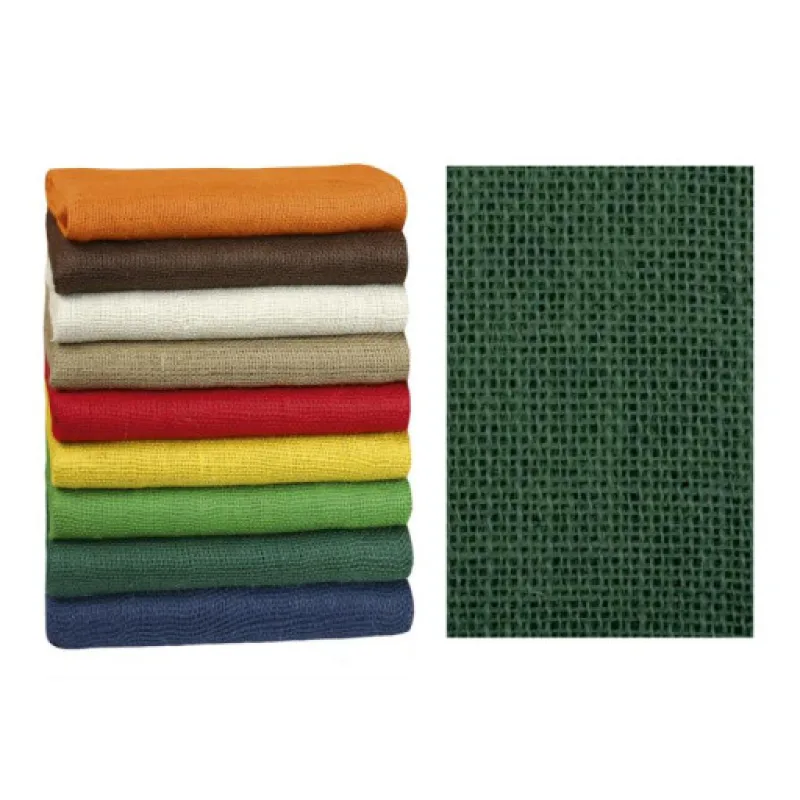 Bellatex Dekorační jutová plachetka tm. zelená - 1,3mx3m