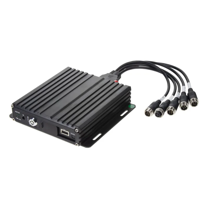 Černá skříňka pro záznam obrazu až 1080P ze 4 kamer, 1x slot SD, GPS dvrb41c-10
