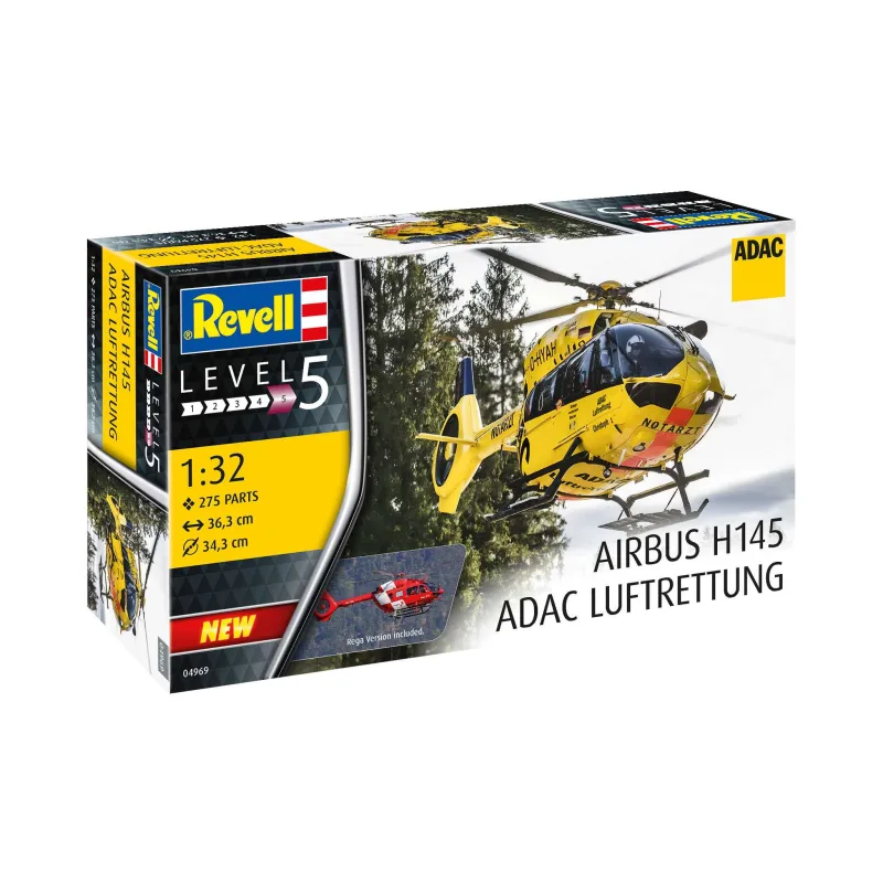 Revell Plastic ModelKit vrtuľník 04969 - H145 "ADAC/REGA" (1:32)