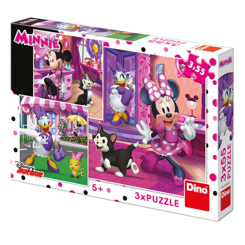 Dino Ostatné puzzle DINO WD Den s Minnie 3x55D