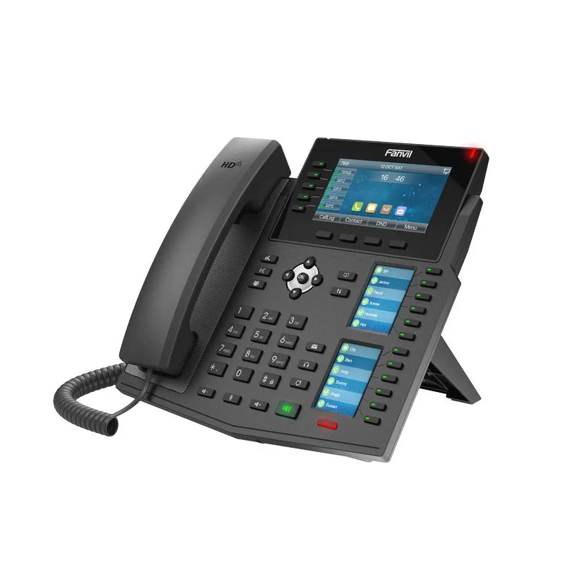 GRANDSTREAM Fanvil X6U SIP telefon, 4.3" bar. disp.+2 přid. disp., 20 SIP, 5link. tl., 60 DSS tl., BT, dual Gbit X6U
