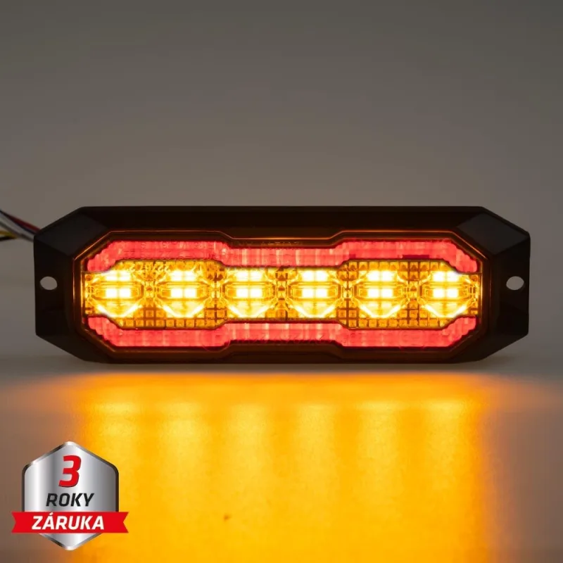 PROFI výstražné/zadní LED světlo, oranžové + červené, 12-24V, ECE R65 CH-012AR