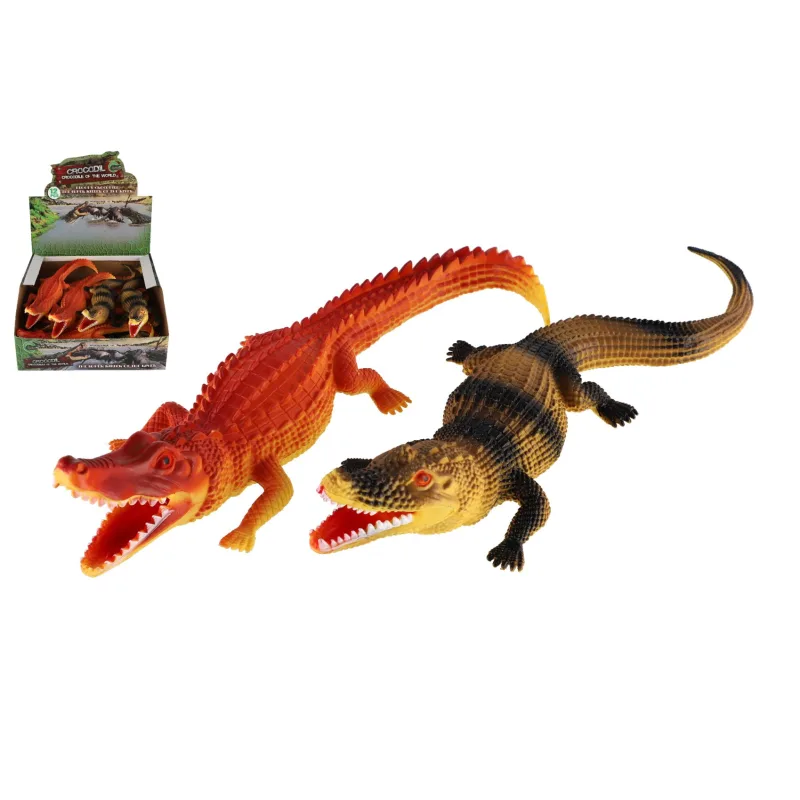 Teddies Krokodíl plast 28cm 2 farby