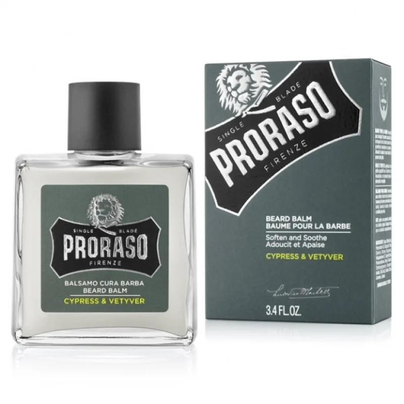 PRORASO Cypress Balzam na fúzy s vôňou cyprusu a ázijské trávy vetiver 100ml